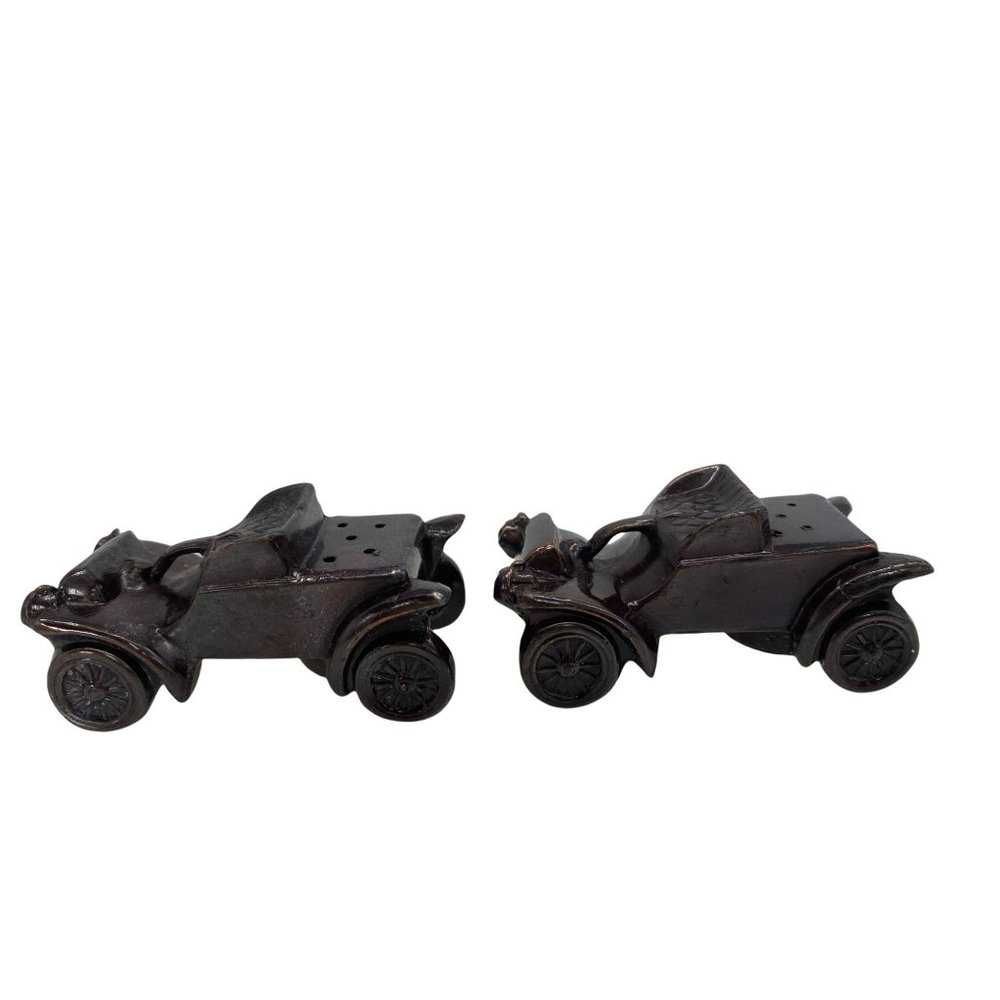 Vintage 1904 Oldsmobile GW Metal Salt & Pepper Shakers Made in Japan